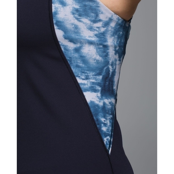 Lululemon Athletic Mesh With Me Tank Top Navy Blue Lake - Picture 4 of 16
